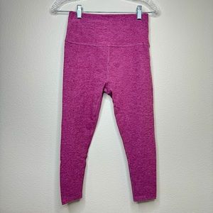 Beyond Yoga | NWOT Spacedye Crop Leggings | large pale plum Heather
